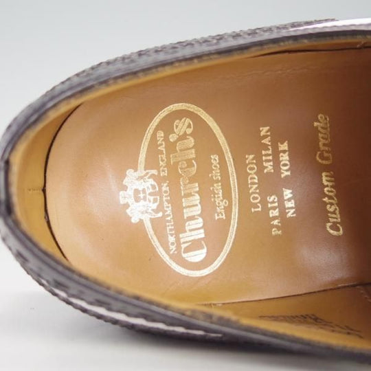 極上★チャーチ 65G/UK6.5【貴重100ラスト★スペクテイターシューズ/BARLOW】4都市ロゴ/フルブローグ/黒×白/メンズ/Church's★f221