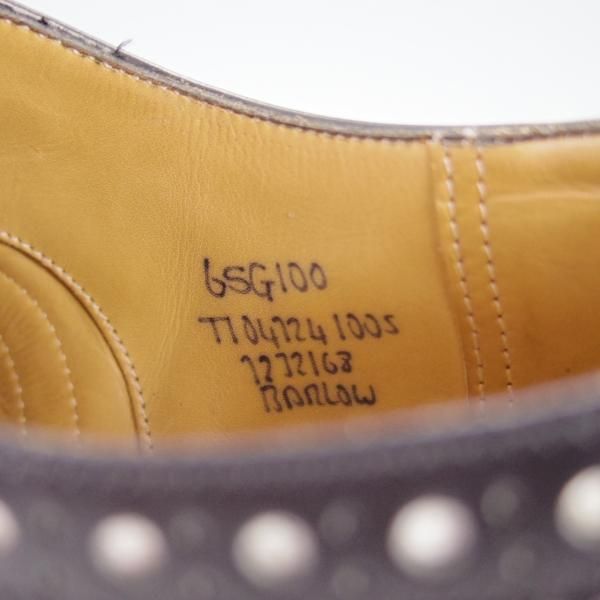 極上★チャーチ 65G/UK6.5【貴重100ラスト★スペクテイターシューズ/BARLOW】4都市ロゴ/フルブローグ/黒×白/メンズ/Church's★f221