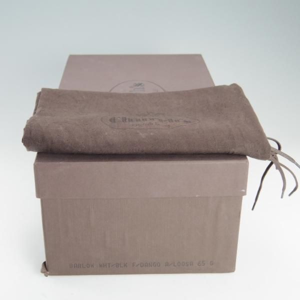 極上★チャーチ 65G/UK6.5【貴重100ラスト★スペクテイターシューズ/BARLOW】4都市ロゴ/フルブローグ/黒×白/メンズ/Church's★f221