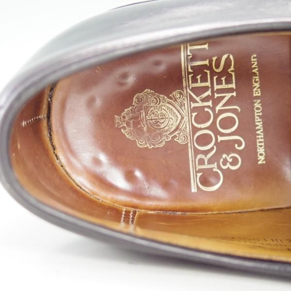 極上★クロケット&ジョーンズ 7E【★プレーントゥ/CARLISLE】ポリッシュレザー/黒/メンズ/Crockett&Jones★f223
