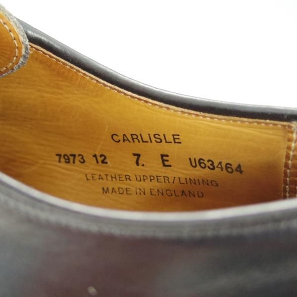 極上★クロケット&ジョーンズ 7E【★プレーントゥ/CARLISLE】ポリッシュレザー/黒/メンズ/Crockett&Jones★f223