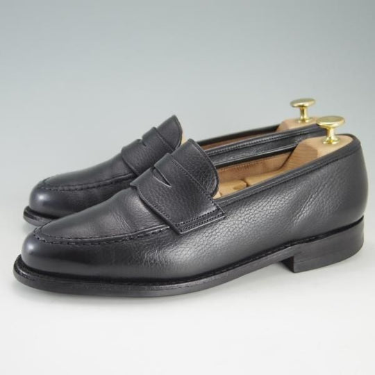 極上★クロケット&ジョーンズ 7E【定価￥83,600-★ダイナイトソール仕様/コインローファー】BOSTON/314ラスト/黒/Crockett&Jones★f224