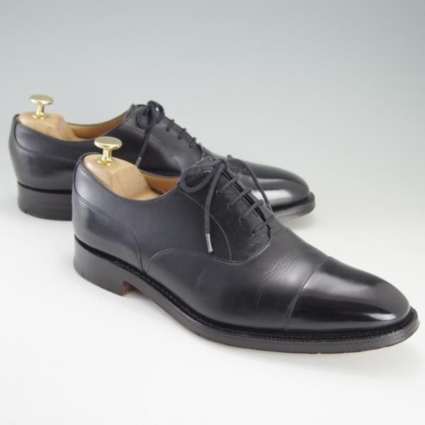 極上★(英)チーニー 7.5F【貴重★ユナイテッドアローズ別注/ストレートチップ】カーフ/黒/メンズ/UNITED ARROWS/CHEANEY★f226