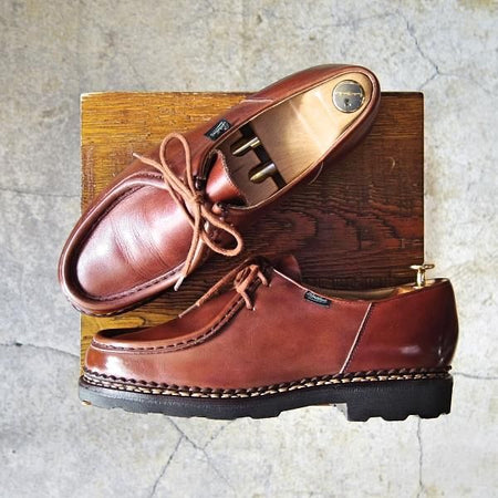 美品★パラブーツ SIZE 41【定価￥71,500-★ミカエル/MICHAEL】チロリアンシューズ/リスレザー/MARRON/マロン/メンズ/Paraboot★f227