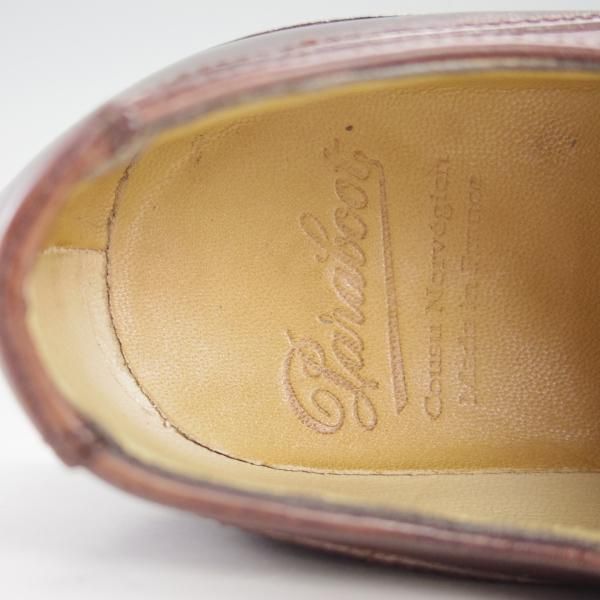 美品★パラブーツ SIZE 6【定価￥71,500-★シャンボード/CHAMBORD】TEXソール/リスレザー/CAFE/カフェ/濃茶/Uチップ/Paraboot★f228
