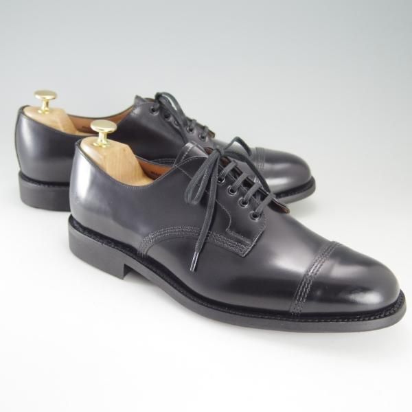 新品★(英)SANDERS/サンダース UK8.5【定価￥50,600-★ミリタリーコレクション/Military Derby Shoe/1128B】ストレートチップ/黒★f241