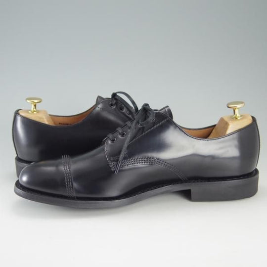 新品★(英)SANDERS/サンダース UK8.5【定価￥50,600-★ミリタリーコレクション/Military Derby Shoe/1128B】ストレートチップ/黒★f241