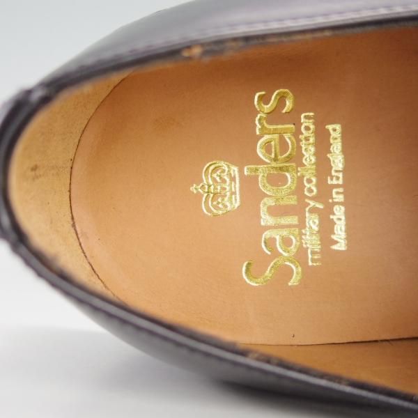 新品★(英)SANDERS/サンダース UK8.5【定価￥50,600-★ミリタリーコレクション/Military Derby Shoe/1128B】ストレートチップ/黒★f241
