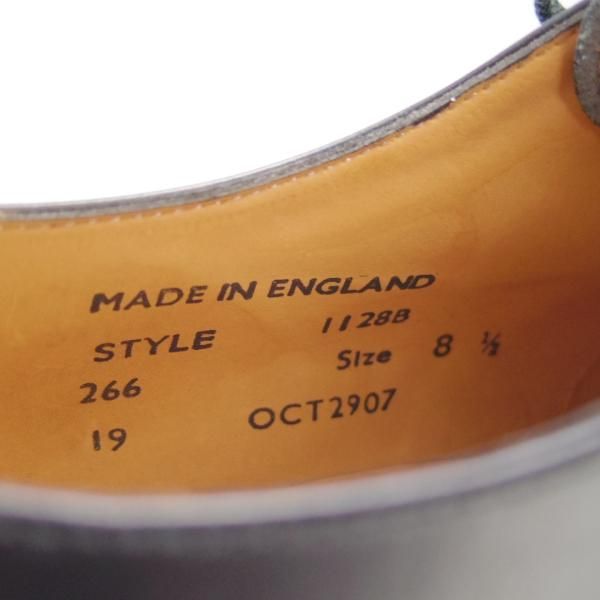 新品★(英)SANDERS/サンダース UK8.5【定価￥50,600-★ミリタリーコレクション/Military Derby Shoe/1128B】ストレートチップ/黒★f241