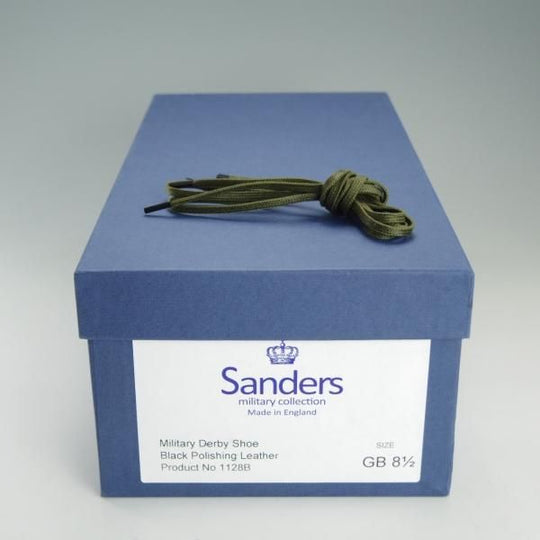新品★(英)SANDERS/サンダース UK8.5【定価￥50,600-★ミリタリーコレクション/Military Derby Shoe/1128B】ストレートチップ/黒★f241
