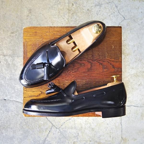 ほぼ未使用★クロケット&ジョーンズ 5E【定価￥86,900-★CAVENDISH 3/キャベンディッシュ3】タッセルローファー/黒/Crockett&Jones★f242