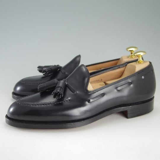 ほぼ未使用★クロケット&ジョーンズ 5E【定価￥86,900-★CAVENDISH 3/キャベンディッシュ3】タッセルローファー/黒/Crockett&Jones★f242