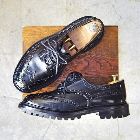 極上★トリッカーズ SIZE 6【定価￥84,700-★BOURTON/バートン/5633】コマンドソール仕様/カントリーシューズ/黒/短靴/Tricker's★f244