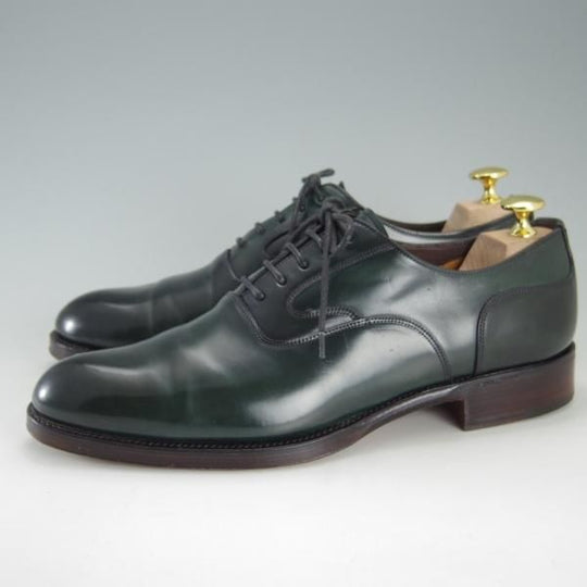 美品★(スペイン製)MEERMIN/メルミン 7EE【貴重★深緑/コードバン仕様/グリーン】10050/プレーントゥ/メンズ★f251