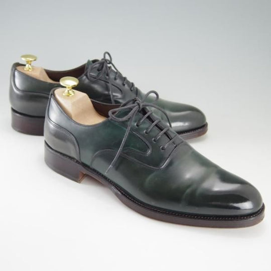 美品★(スペイン製)MEERMIN/メルミン 7EE【貴重★深緑/コードバン仕様/グリーン】10050/プレーントゥ/メンズ★f251