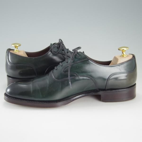 美品★(スペイン製)MEERMIN/メルミン 7EE【貴重★深緑/コードバン仕様/グリーン】10050/プレーントゥ/メンズ★f251
