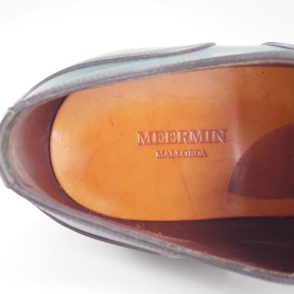 美品★(スペイン製)MEERMIN/メルミン 7EE【貴重★深緑/コードバン仕様/グリーン】10050/プレーントゥ/メンズ★f251