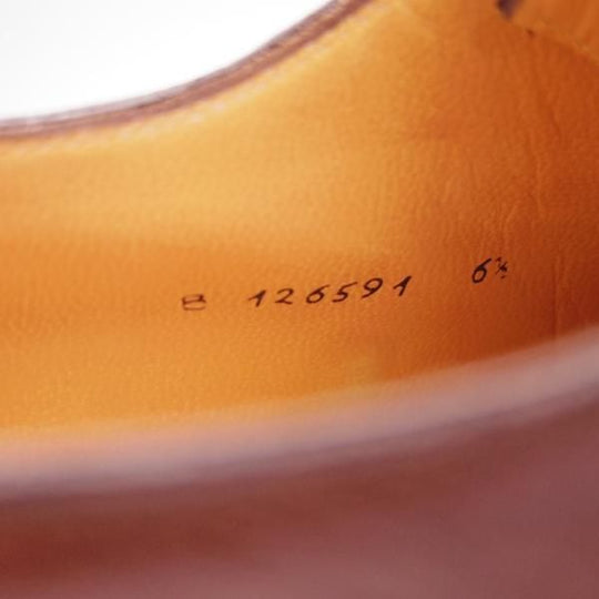 極美品★(伊)タニノクリスチー SIZE 6.5【定価10万以上★セミブローグ/126591】グレインレザー/濃茶/メンズ/TANINO CRISCI★f252