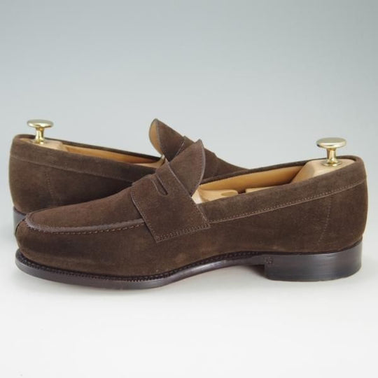 極美品★(英)ダンヒル SIZE 39【グッドイヤーウェルテッド製法★コインローファー/スエード】濃茶/メンズ/dunhill★f253