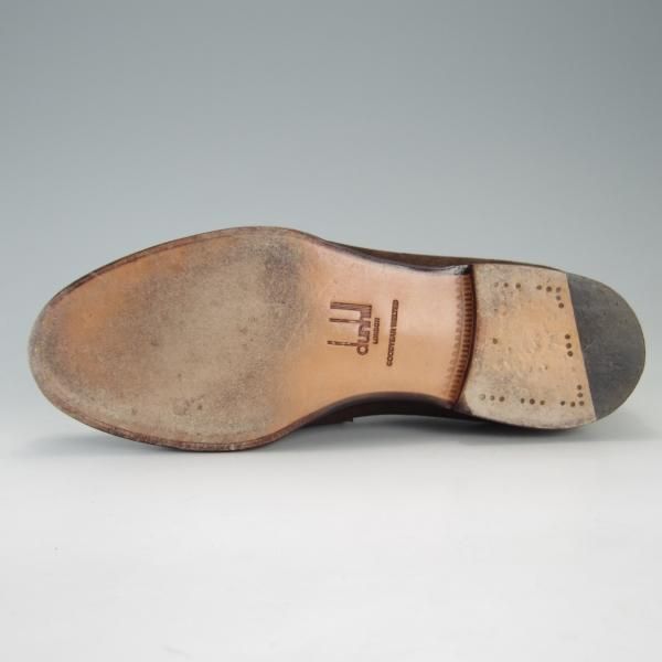 極美品★(英)ダンヒル SIZE 39【グッドイヤーウェルテッド製法★コインローファー/スエード】濃茶/メンズ/dunhill★f253