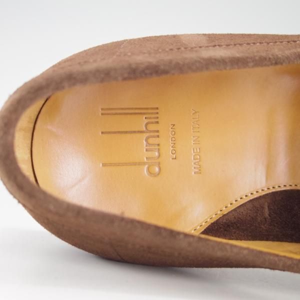 極美品★(英)ダンヒル SIZE 39【グッドイヤーウェルテッド製法★コインローファー/スエード】濃茶/メンズ/dunhill★f253