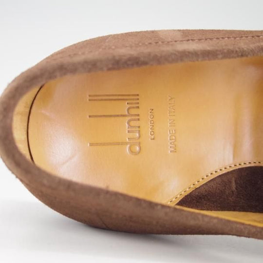 極美品★(英)ダンヒル SIZE 39【グッドイヤーウェルテッド製法★コインローファー/スエード】濃茶/メンズ/dunhill★f253