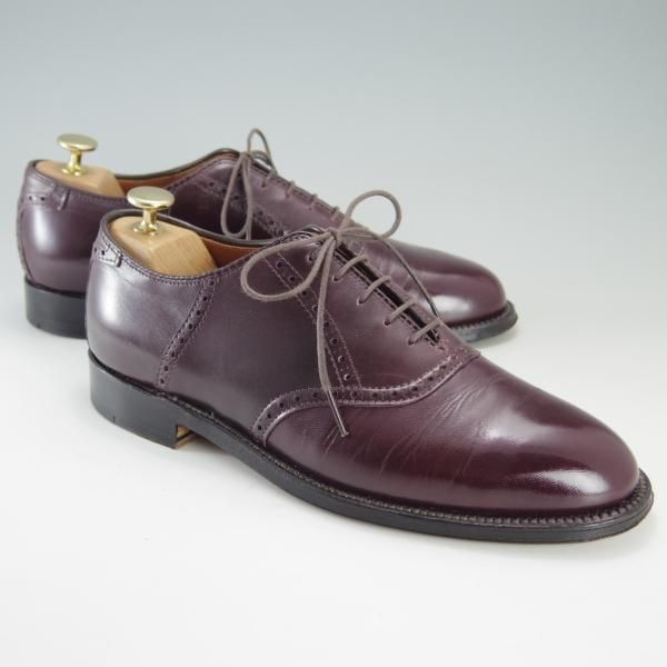 美品★オールデン 7D【貴重★キッド(仔山羊革)×カーフ/トゥモローランド別注】99736/サドルシューズ/赤茶/ALDEN★f256