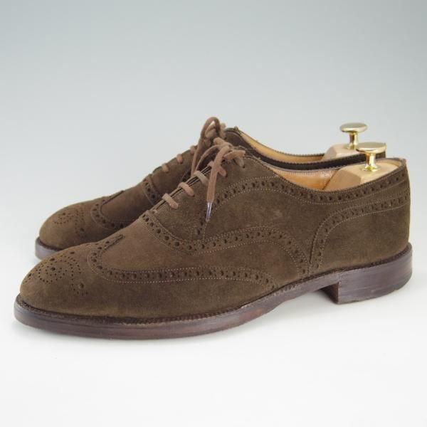 極上★チャーチ 8D/UK7.5程度【貴重★アンテロープ革/REAL CAPE BUCK/旧チャーチ】3都市ロゴ/149ラスト/フルブローグ/濃茶/Church's★f257