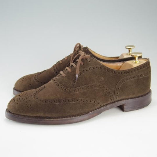 極上★チャーチ 8D/UK7.5程度【貴重★アンテロープ革/REAL CAPE BUCK/旧チャーチ】3都市ロゴ/149ラスト/フルブローグ/濃茶/Church's★f257