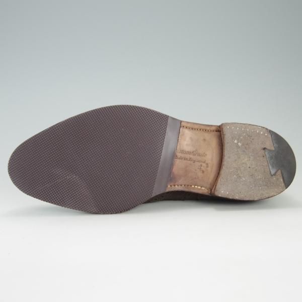 極上★チャーチ 8D/UK7.5程度【貴重★アンテロープ革/REAL CAPE BUCK/旧チャーチ】3都市ロゴ/149ラスト/フルブローグ/濃茶/Church's★f257