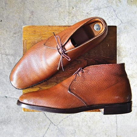 ★チャーチ UK9〜9.5程度【貴重★2都市ロゴ/RANCH OXHIDE/旧チャーチ】81ラスト/チャッカブーツ/茶/Church's★f258