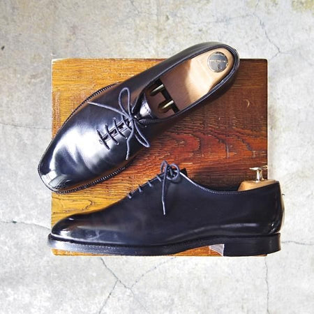 極上★クロケット&ジョーンズ 6.5E【★ロイドフットウェア別注/Lloyd Footwear】ホールカット/カーフ/黒/メンズ/Crockett&Jones★f259