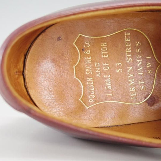 極上★クロケット&ジョーンズ 6E【★(英)ポールセンスコーン別注/Poulsen Skone】パンチドキャップトゥ/カーフ/赤茶/Crockett&Jones★f260