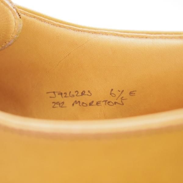 美品★クロケット&ジョーンズ 6.5E【現行定価￥88,000-★モールトン/MORETON/ナチュラル】ダイナイトソール/カーフ/Crockett&Jones★f261
