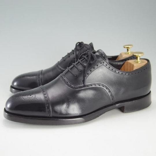 極上★(英)グレンソン 8F【最上級★G-ZEROライン/セミブローグ】カーフ/黒/メンズ/GRENSON★f262