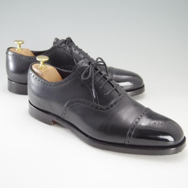 極上★(英)グレンソン 8F【最上級★G-ZEROライン/セミブローグ】カーフ/黒/メンズ/GRENSON★f262