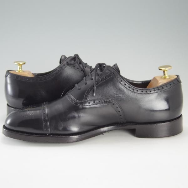 極上★(英)グレンソン 8F【最上級★G-ZEROライン/セミブローグ】カーフ/黒/メンズ/GRENSON★f262