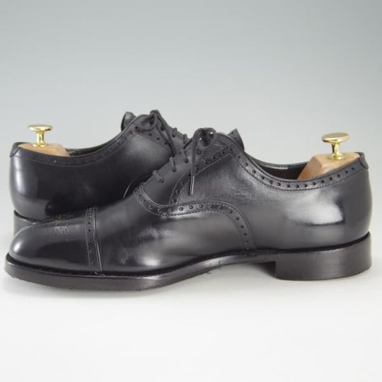 極上★(英)グレンソン 8F【最上級★G-ZEROライン/セミブローグ】カーフ/黒/メンズ/GRENSON★f262