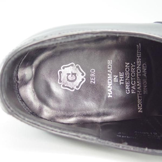 極上★(英)グレンソン 8F【最上級★G-ZEROライン/セミブローグ】カーフ/黒/メンズ/GRENSON★f262