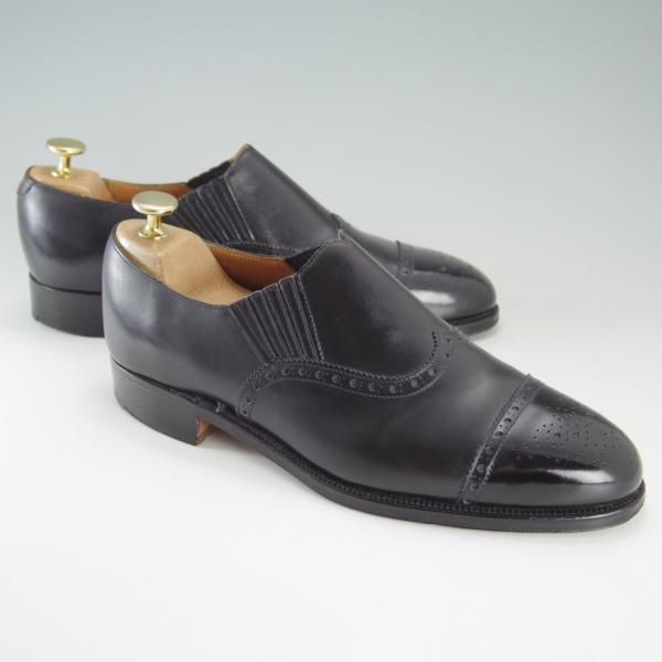 美品★クロケット&ジョーンズ 6.5E【貴重80's★シェットランドフォックス別注/Shetland Fox】サイドエラスティック/Crockett&Jones★f265