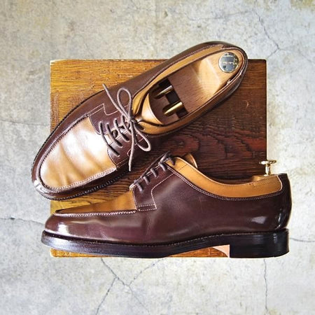 極上★ジョンロブ 8E【貴重★ビンテージ年代の初期BARROS/バロス】292ラスト/Uチップ/カーフ/薄茶×濃茶/JOHN LOBB★f266