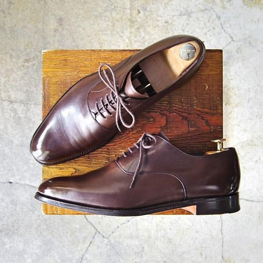 極上★(英)チーニー 6.5F【貴重★ヒドゥンチャネル仕様/PAUL ALT/プレ—ントゥ】11028ラスト/カーフ/濃茶/メンズ/CHEANEY★f271