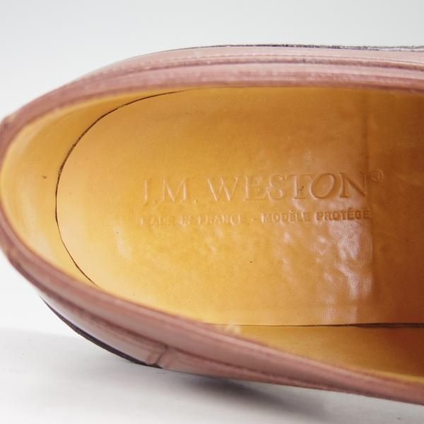 美品★J.M.ウェストン 9.5C【定価￥352,000-★ハントダービー/677/ロシアンカーフ】32ラスト/タン/ドゴール/Weston/ウエストン★f272
