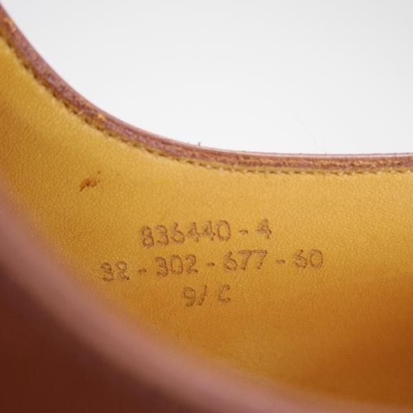 美品★J.M.ウェストン 9.5C【定価￥352,000-★ハントダービー/677/ロシアンカーフ】32ラスト/タン/ドゴール/Weston/ウエストン★f272