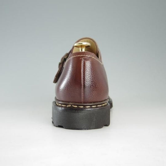 美品★パラブーツ SIZE 6【貴重★旧ロゴ/WILLIAM/ウィリアム】マルシェソール/ダブルモンク/グレインレザー/茶/Paraboot★f274