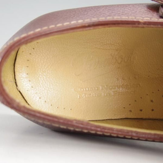 美品★パラブーツ SIZE 6【貴重★旧ロゴ/WILLIAM/ウィリアム】マルシェソール/ダブルモンク/グレインレザー/茶/Paraboot★f274