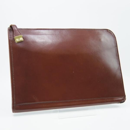 ★(英)パップワース/PAPWORTH【貴重★レザー/クラッチバッグ/ドキュメントケース】メンズ&レディース/ユニセックス/茶/革/鞄★N5622