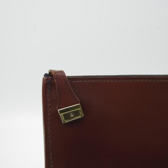 ★(英)パップワース/PAPWORTH【貴重★レザー/クラッチバッグ/ドキュメントケース】メンズ&レディース/ユニセックス/茶/革/鞄★N5622