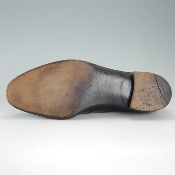 ★(英)ジョージ・クレバリー UK9程度【ビスポーク品★現在の製作費80万円以上/コインローファー】カーフ/黒/メンズ/GEORGE CLEVERLEY★f275