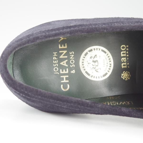 極美品★(英)チーニー 6F【★コインローファー/LEWISHAM】208ラスト/nano universe別注/スエード/紺/ナノユニバース/CHEANEY★f276